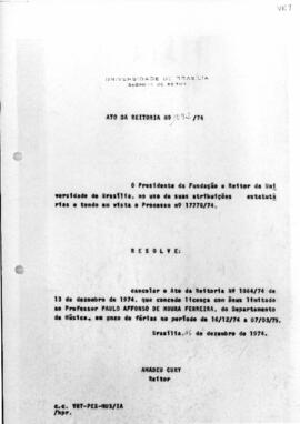 Ato da Reitoria nº 1092/1974