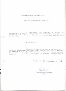 Ato da Reitoria nº 0116/1996