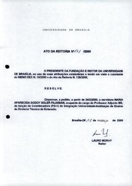 Ato da Reitoria nº 0141/2000