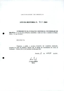 Ato da Reitoria nº 0449/2001