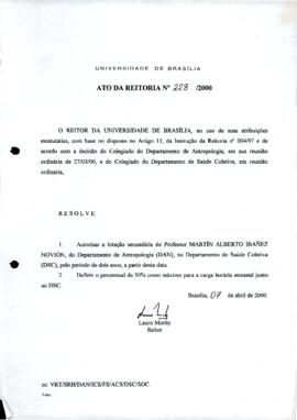 Ato da Reitoria nº 0228/2000