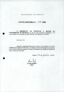 Ato da Reitoria nº 0035/2001