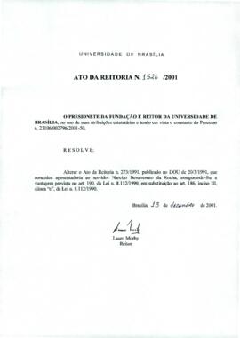 Ato da Reitoria nº 1526/2001