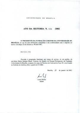 Ato da Reitoria nº 0016/2002