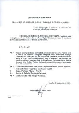 Resolução do Conselho de Ensino, Pesquisa e Extensão nº 0032/2009