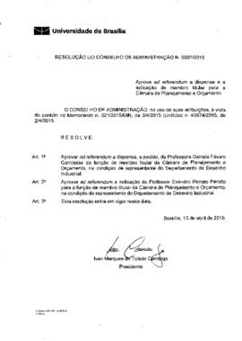 Resolução do Conselho de Administração nº 0007/2015