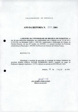 Ato da Reitoria nº 0659/2001