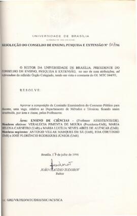 Resolução do Conselho de Ensino, Pesquisa e Extensão nº 0107/1996