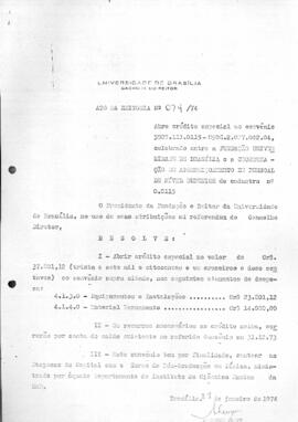 Ato da Reitoria nº 0074/1974