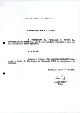 Ato da Reitoria nº 0030/2000