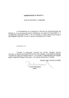 Ato da Reitoria nº 1889/2006
