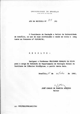 Ato da Reitoria nº 0149/1981