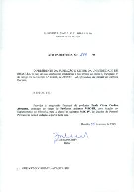 Ato da Reitoria nº 0208/1999