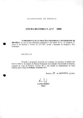 Ato da Reitoria nº 1247/2000