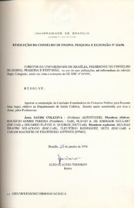 Resolução do Conselho de Ensino, Pesquisa e Extensão nº 0024/1996