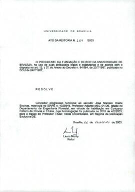 Ato da Reitoria nº 0109/2003