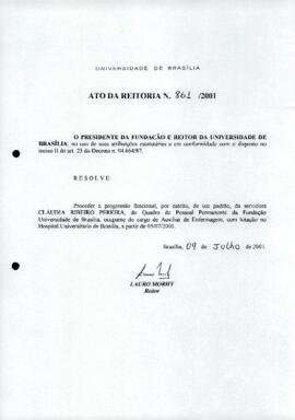 Ato da Reitoria nº 0861/2001