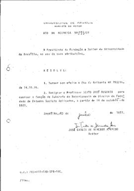 Ato da Reitoria nº 0191/1977