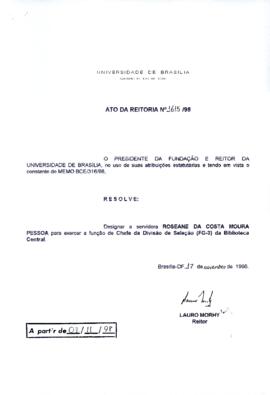 Ato da Reitoria nº 1615/1998