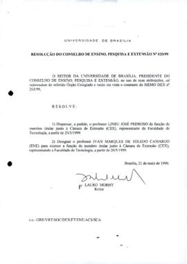 Resolução do Conselho de Ensino, Pesquisa e Extensão nº 0020/1999