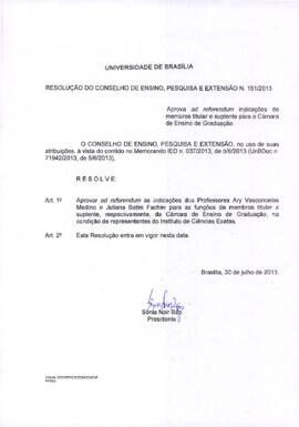 Resolução do Conselho de Ensino, Pesquisa e Extensão nº 0151/2013