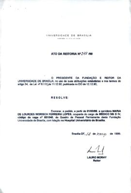 Ato da Reitoria nº 0248/1999