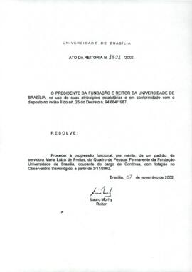 Ato da Reitoria nº 1821/2002