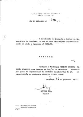 Ato da Reitoria nº 0378/1973