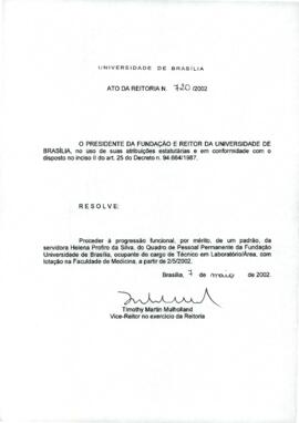 Ato da Reitoria nº 0720/2002