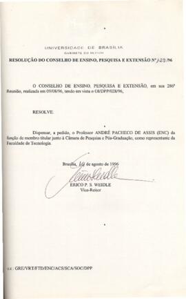 Resolução do Conselho de Ensino, Pesquisa e Extensão nº 0129/1996