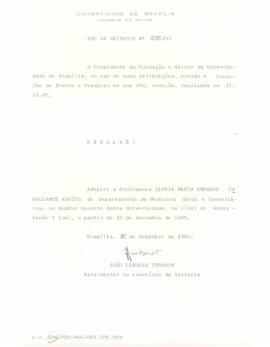 Ato da Reitoria nº 0585/1985