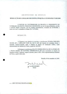 Resolução do Conselho de Ensino, Pesquisa e Extensão nº 0055/2000