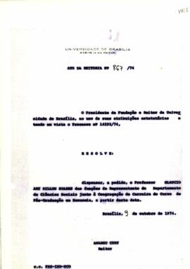 Ato da Reitoria nº 0867/1974