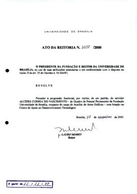 Ato da Reitoria nº 1037/2000