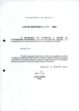 Ato da Reitoria nº 0195/2001