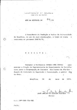 Ato da Reitoria nº 0094/1978