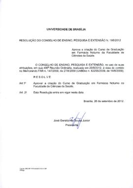 Resolução do Conselho de Ensino, Pesquisa e Extensão nº 0195/2012