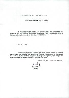 Ato da Reitoria nº 0093/2003