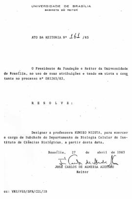 Ato da Reitoria nº 0161/1983