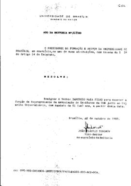 Ato da Reitoria nº 0568/1989