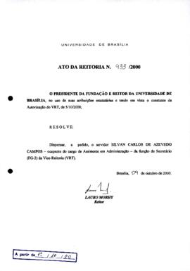 Ato da Reitoria nº 0933/2000