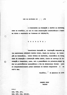 Ato da Reitoria nº 0009/1976