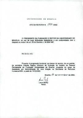 Ato da Reitoria nº 1928/2002