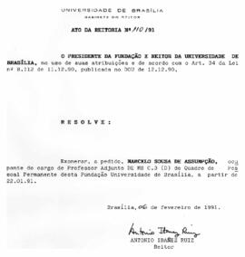 Ato da Reitoria nº 0110/1991