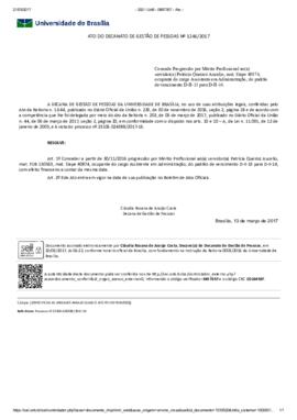 Ato do Decanato de Gestão de Pessoas N° 1246/2017