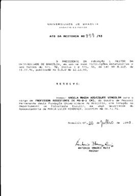 Ato da Reitoria nº 0899/1993