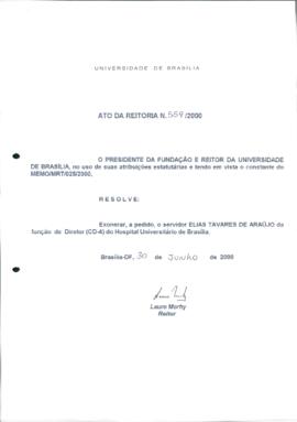 Ato da Reitoria nº 0559/2000