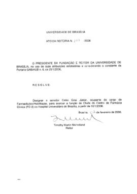 Ato da Reitoria nº 0177/2006