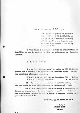 Ato da Reitoria nº 0283/1973