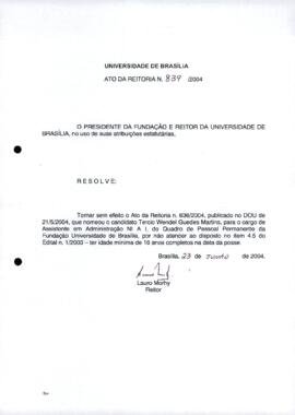 Ato da Reitoria nº 0839/2004